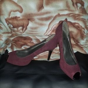Suede Burgundy Stiletto Heels